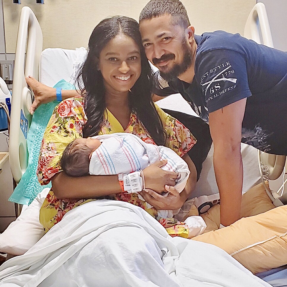 Newborn-photo-hospital-gown-baby-boy